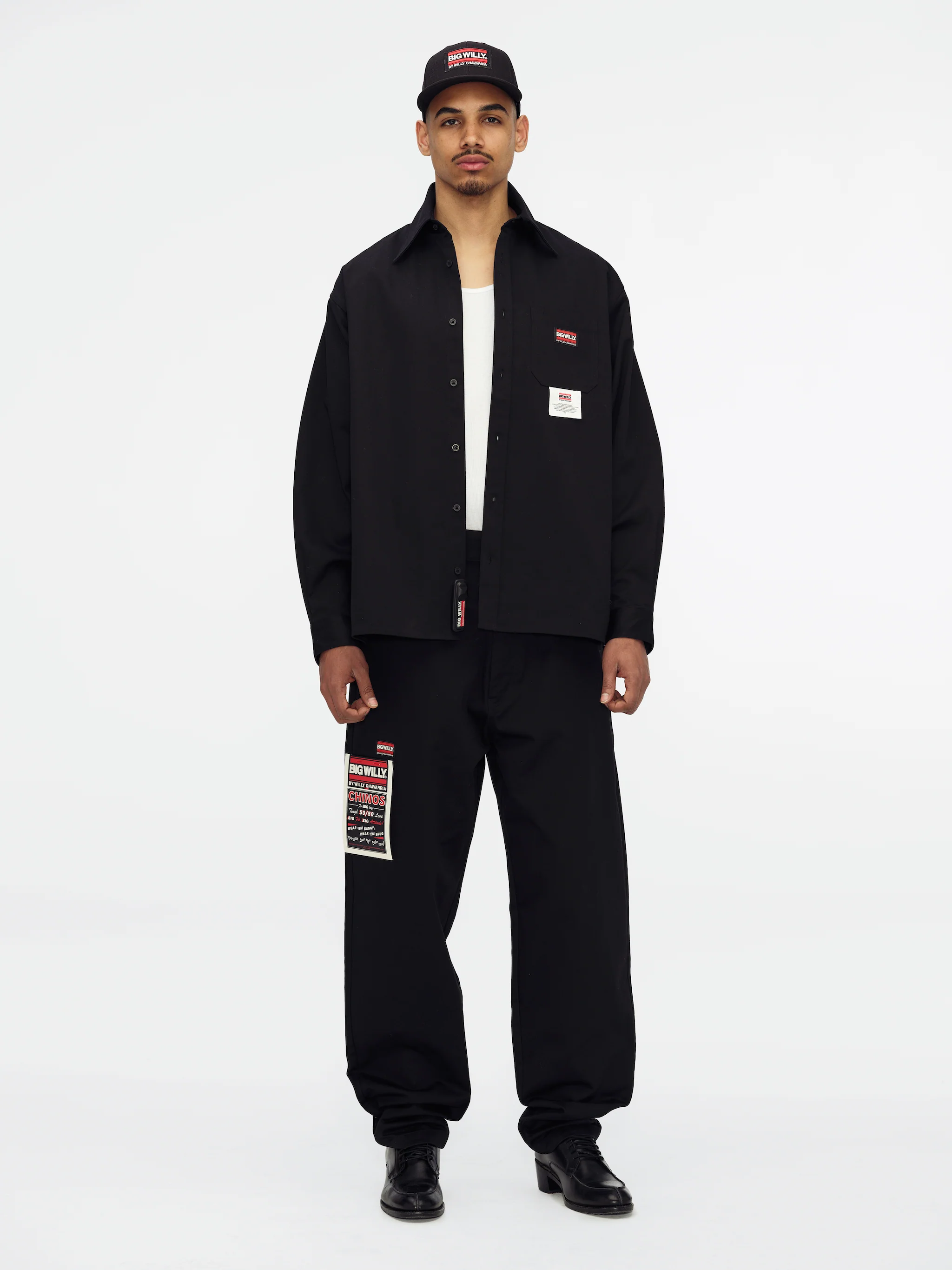 BIG WILLY L/S WORKSHIRT - BLACK - Image 3