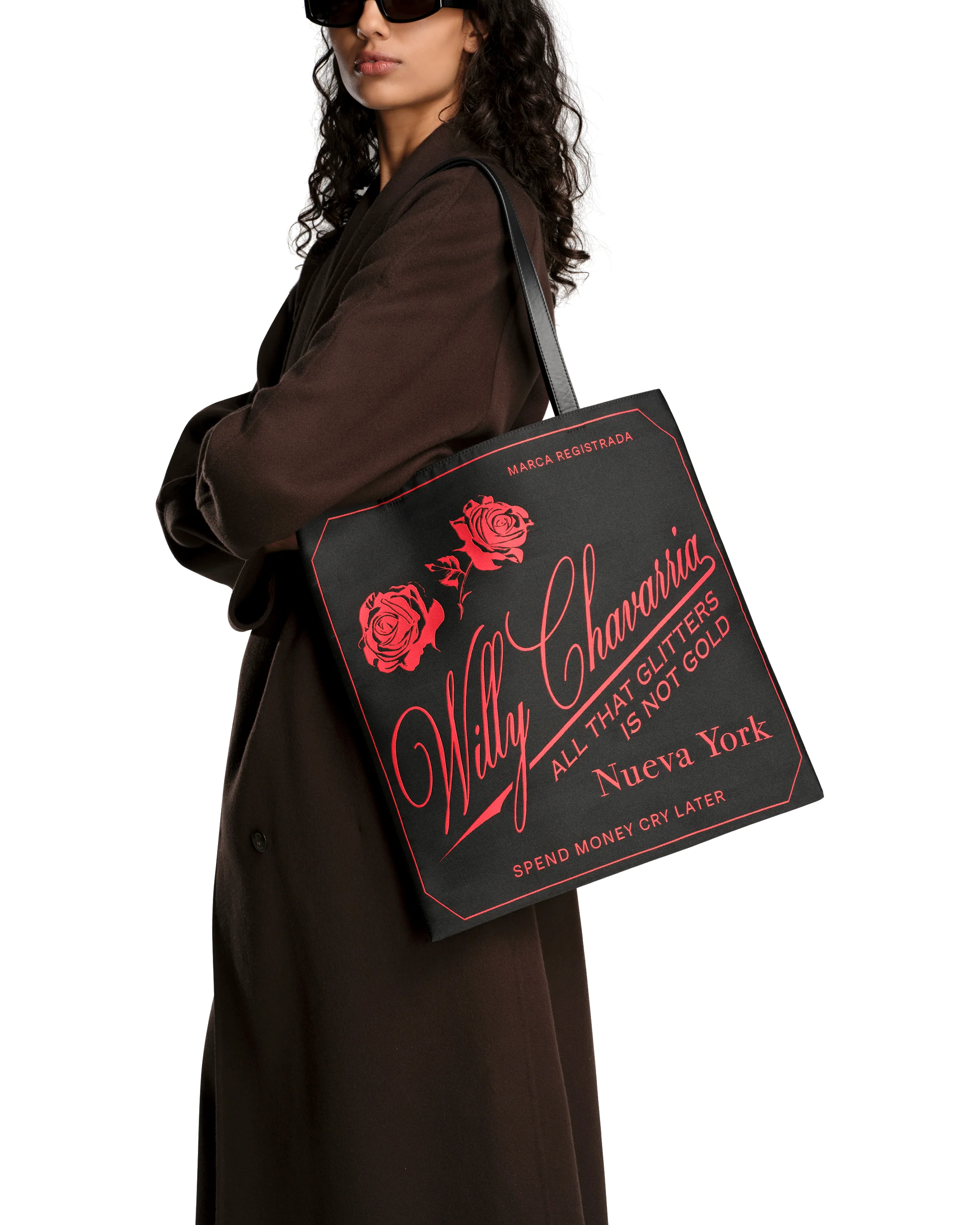 CASA DE CHAVARRIA LABEL TOTE - RED/BLACK - Image 3