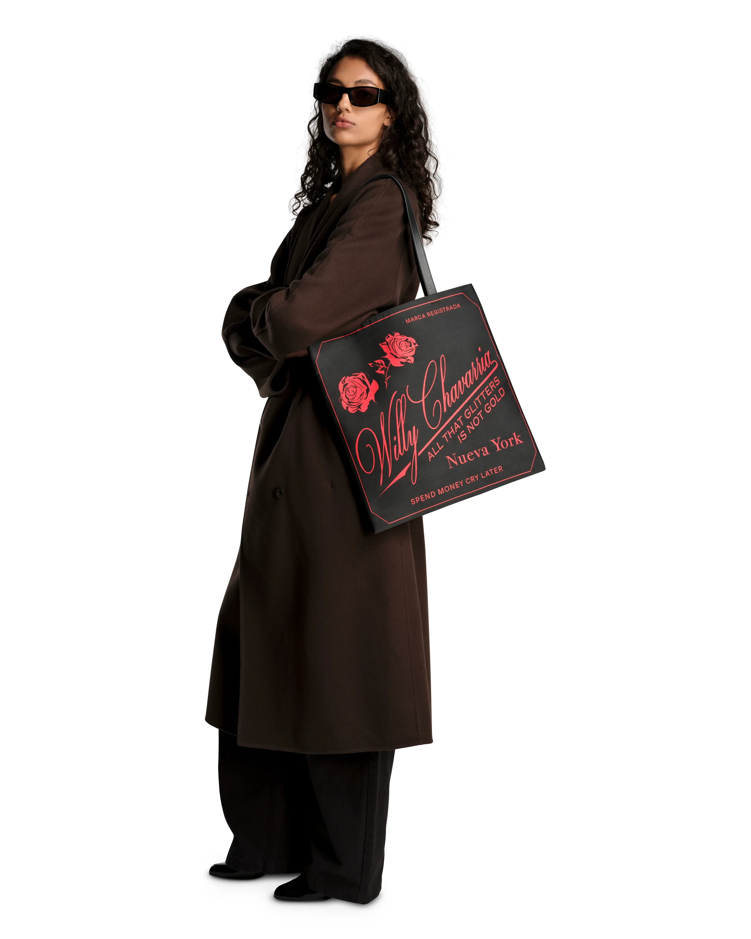 CASA DE CHAVARRIA LABEL TOTE - RED/BLACK - Image 4