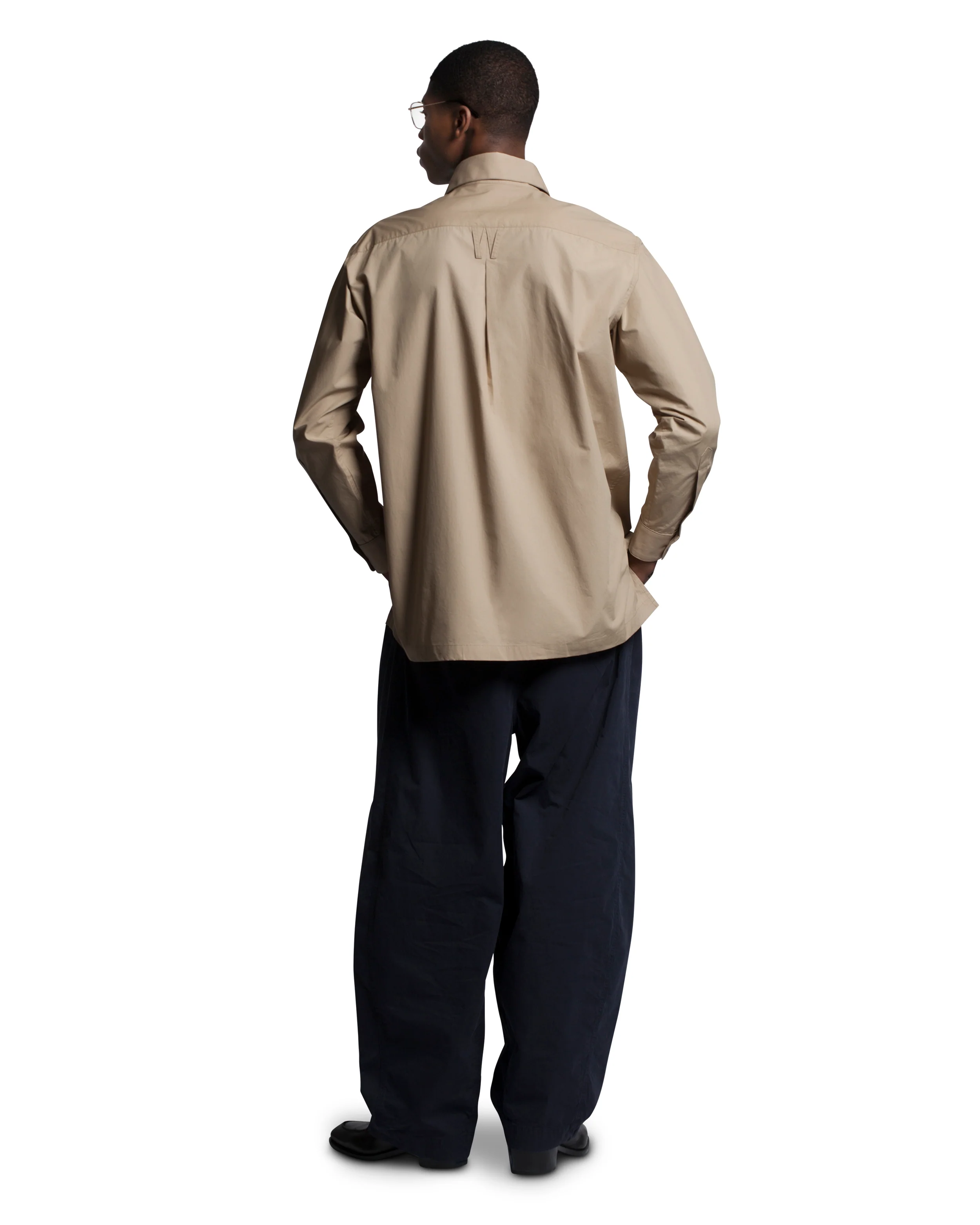 POINT COLLAR DRESS SHIRT - TRAVERTINE - Image 4