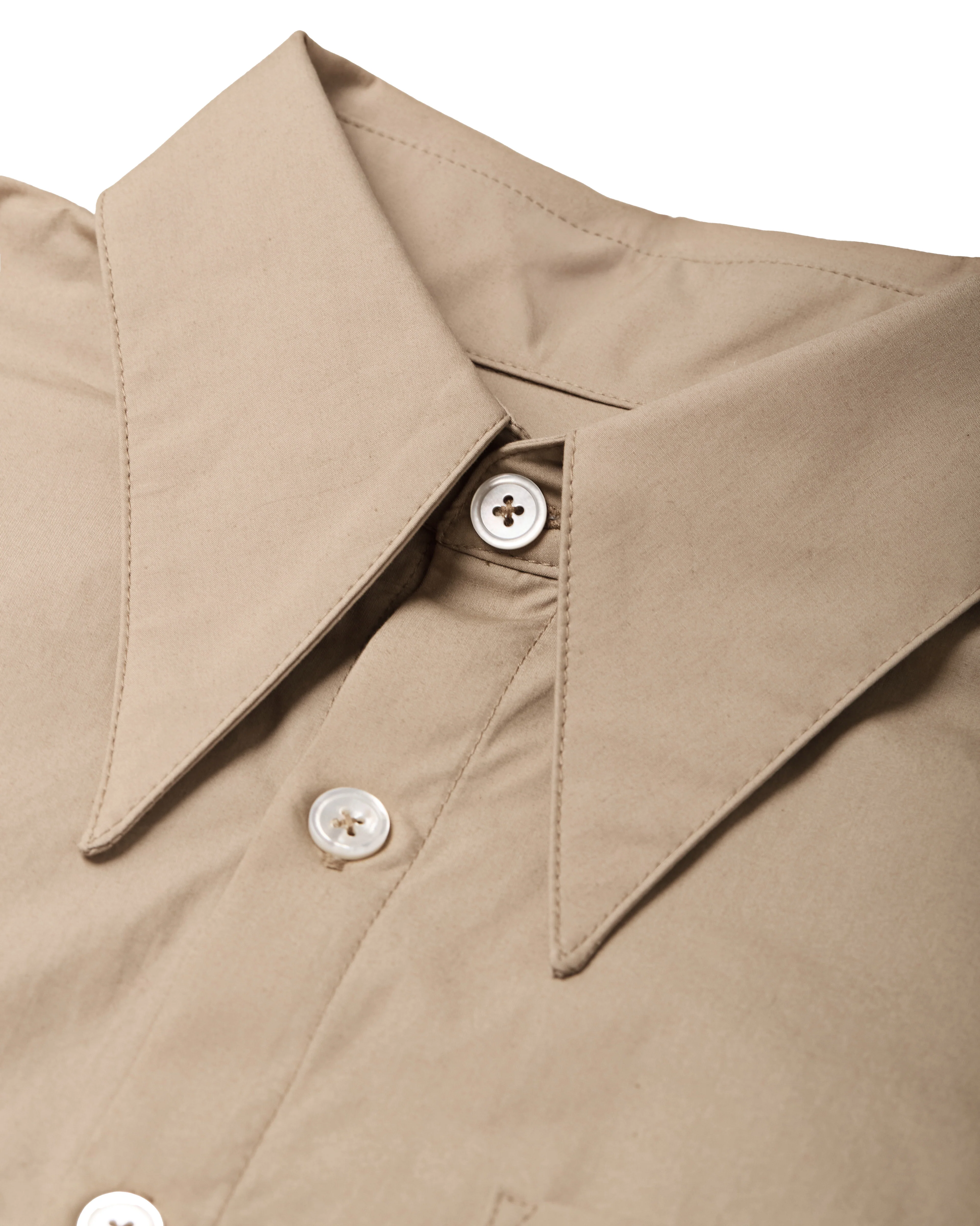 POINT COLLAR DRESS SHIRT - TRAVERTINE - Image 5
