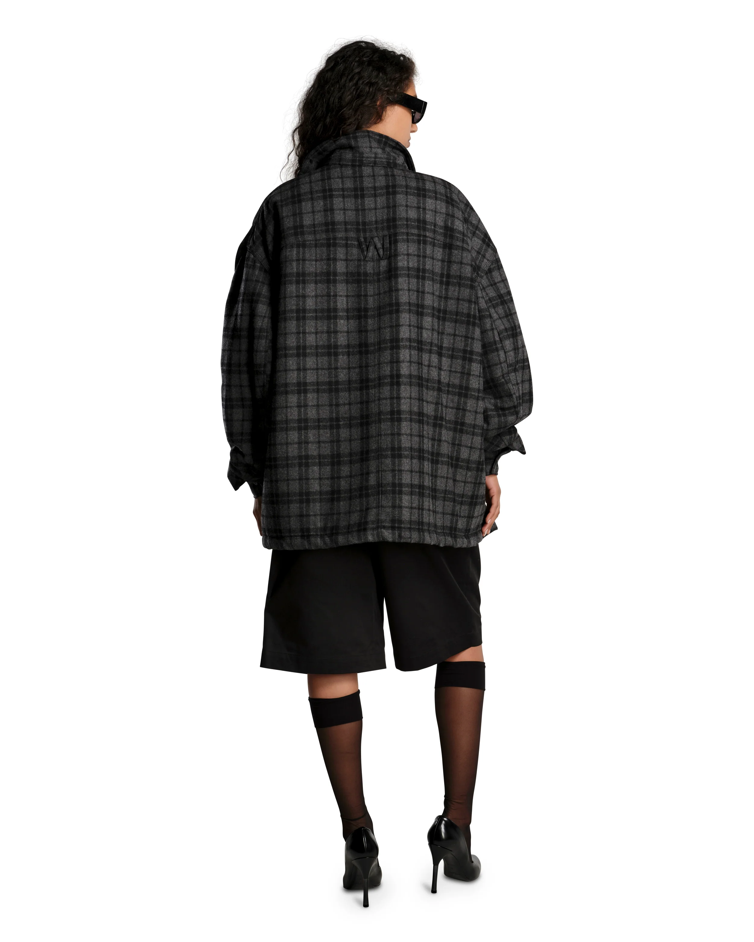 QUILTED OVERSHIRT - CHARCOAL - Image 6