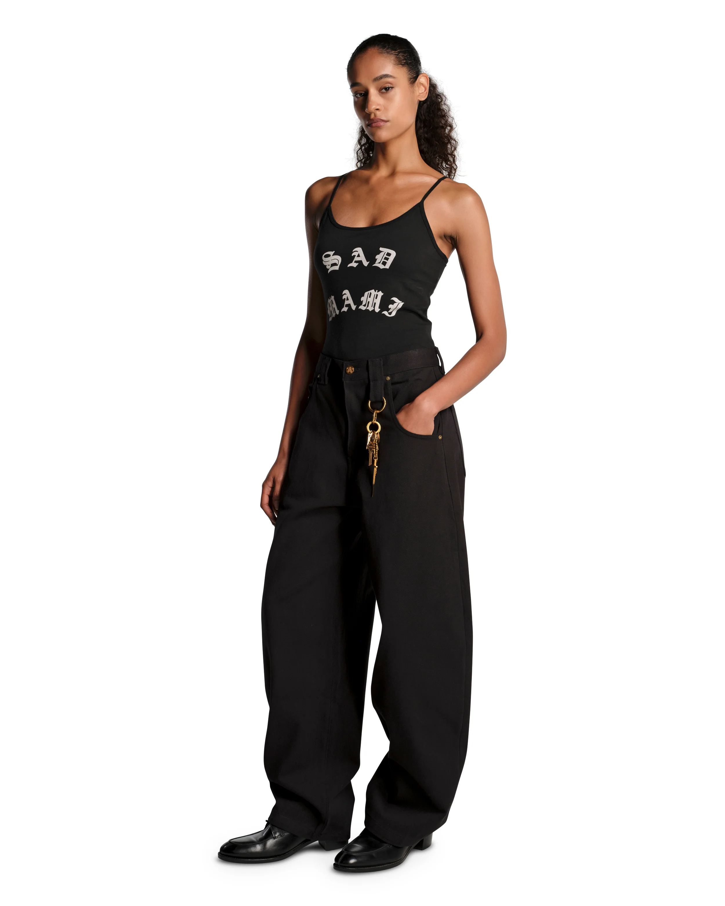 SAD MAMI CHOLITA TANK - BLACK - Image 4