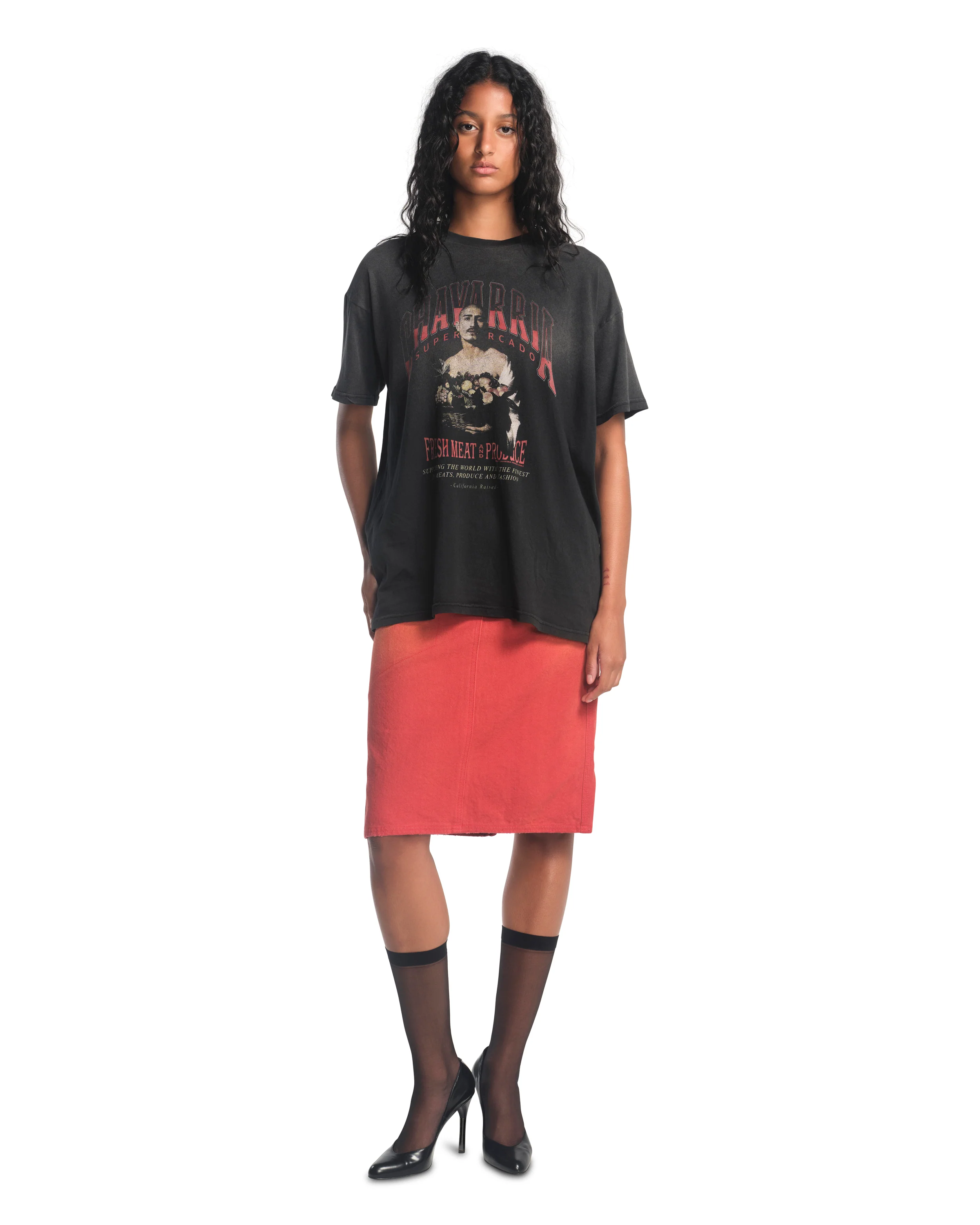 SAN CHACHI PRODUCE EASY TEE - BLACK - Image 4