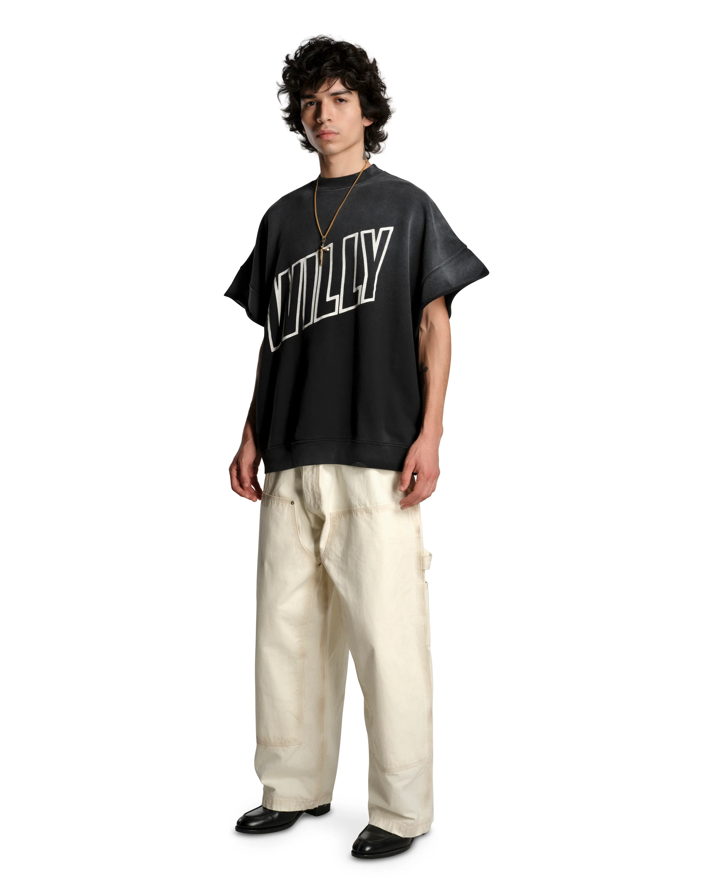 WILLY INSIDE OUT MUSCLE TEE - BLACK - Image 5